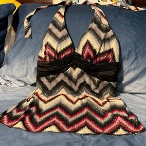 Three Pink Hearts Trixxi Glitter Halter Top Size M